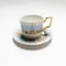 Gold Handle Ceramic Tea Cups &amp; Saucers Porcelain Coffee Mug Sets With Saucer