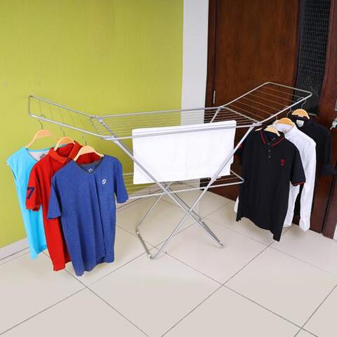 Royalford Adjustable Metal Cloth Dryer 128X55Cm - Drying Space Laundry Washing