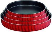 Tefal J1326982 Les Specialistes Oven Dish Set Kebbe (28,30,34,38 Cm), Red, Aluminum