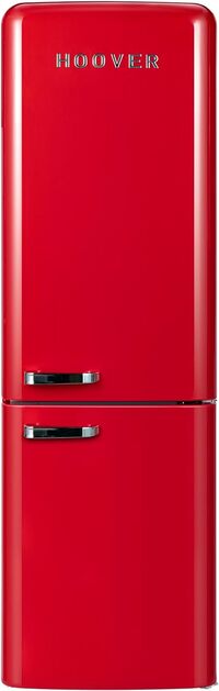 Hoover 300L Gross Capacity Bottom Mount Retro Style Refrigerator Red HBR-M300-RR