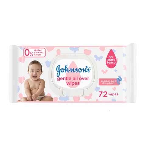 Johnson&#39;s Baby Wipes - Gentle All Over Pack of 72 wipes