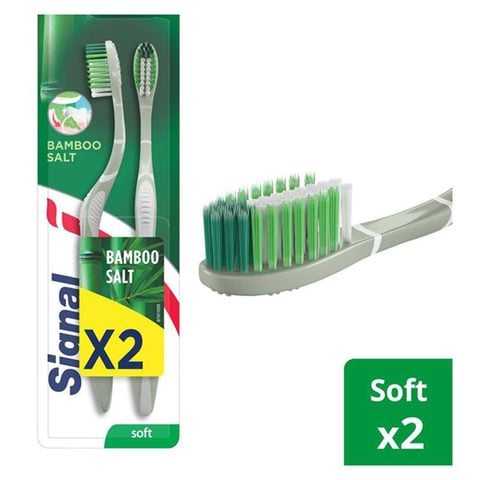 Signal toothbrush bamboo salt soft x 2