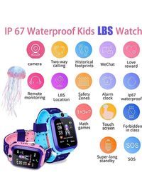Generic Waterproof Smart Watch For Kids Blue
