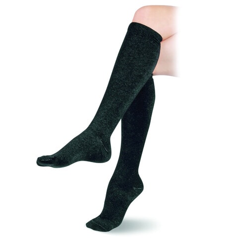 Go Silver Compression Socks for Traveling Black Size 43/46