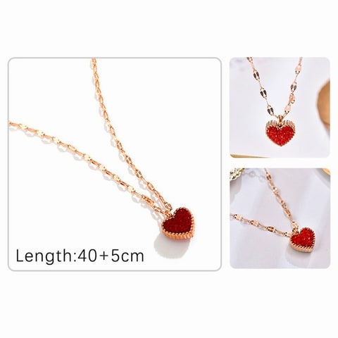 Aiwanto Heart Necklace Gift for Valentine&#39;s Day Neck Chain Necklace