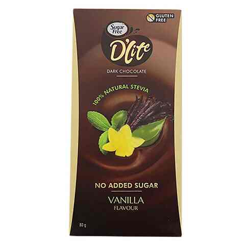 D&#39;Lite Sugar Free Dark Chocolate Vanilla 80g