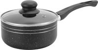 Royalford Ritz 9-Piece Non-Stick Cookware Set- Rf11759 Aluminum Body With 3-Layer Construction, Cd Bottom, Bakelite Handles And Glass Lid Black