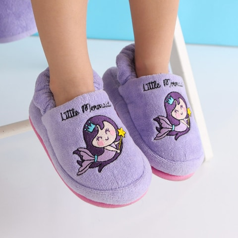 Buy Milk&Moo Little Kids House Slippers, %100 Bath and House Slippers, Washable, Soft and Absorbent Towel Fabric, Non-Slip Sole, Elastic Band, 4-5 Years Old, Online - Shop Home &