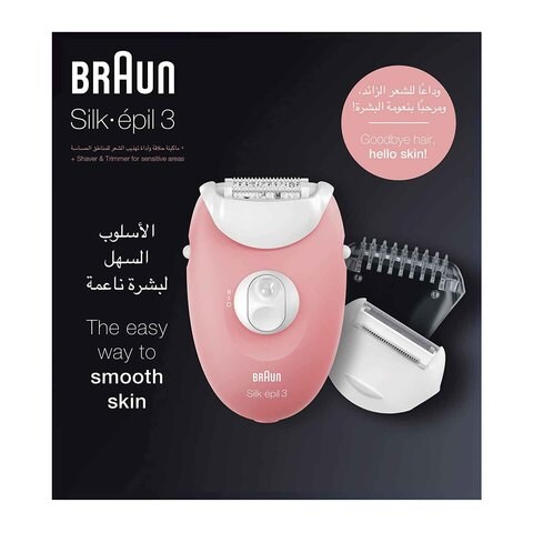 Braun SE3-440 Series 3 SilkEpil With Shaving Attachment - White