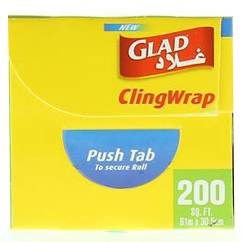 Glad Cling Wrap Clear 200sqft 1 PCS