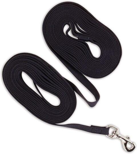 Petmate Aspen Pet Cotton Training Dog Lead 5/8&quot; X 30&#39; Black