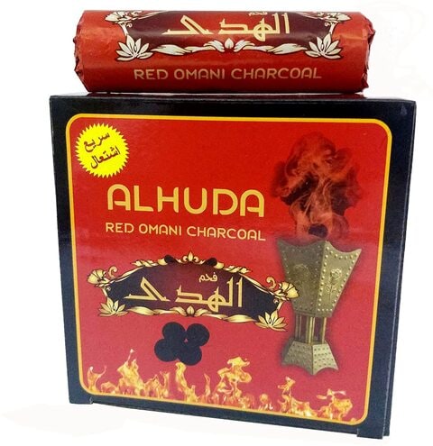 Al Huda Red Omani Charcoal-Charco-lite Charcoal- Smart charcoal Tablets-Bakhoor Charcoal and Quick Iqnite charcoal 33 MM