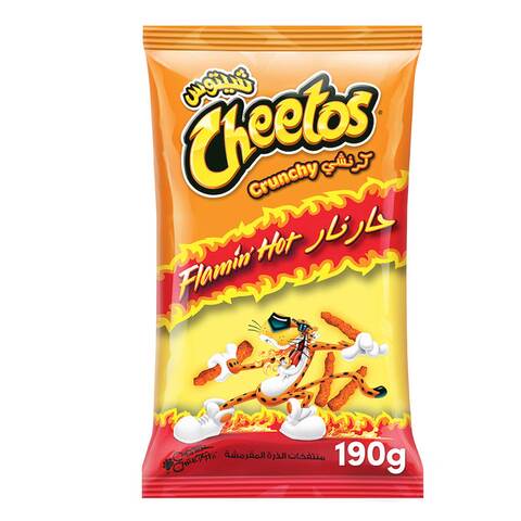 Buy Cheetos Crunchy Flaming Hot 190g in Saudi Arabia