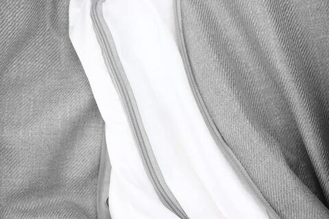 Luxe Decora Cudens Fabric Bean Bag (Compact, Ashen White)