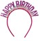 Happy Birthday Headband, Birthday Girl Tiara Crown for Women Girls Boys Birthday Hat Headpiece Party Decoration Supplies (Pink)