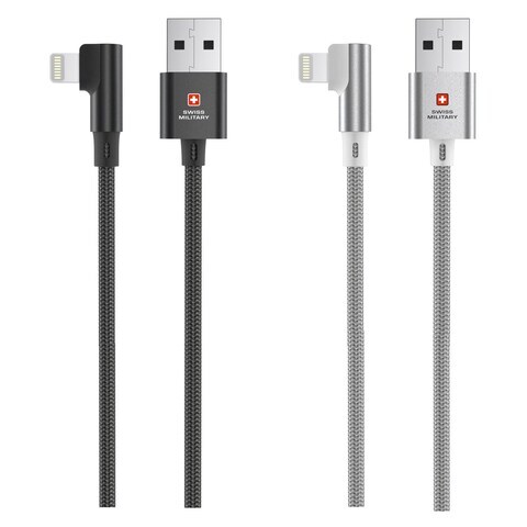 Swiss Military Braided Lightning Data Cable 2m