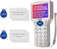 Rubik RFID Card Reader Writer Copier for IC-Type-A/ID-125Khz/125Khz-HID/13.56Mhz Card Duplicator and Compatible with Mifare (Device Bundle)