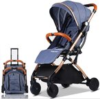 Buy Tianrui Baby Stroller Light Weight Foldable Kids Pram, Blue in UAE