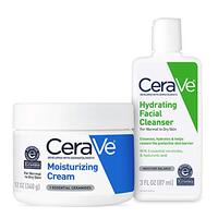 CeraVe Moisturizing Cream and Hydrating Face Wash Trial Combo   12oz Cream  3oz Travel Size Cleanser