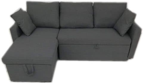 Generic Ae L Shaped Home Fabric Sofa Bed, Grey (215L X 150W X 60D Cm)