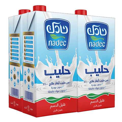 Nadec Milk Low Fat 1 Liter 4 Pieces