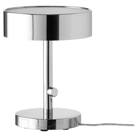 Large chrome on sale table lamp