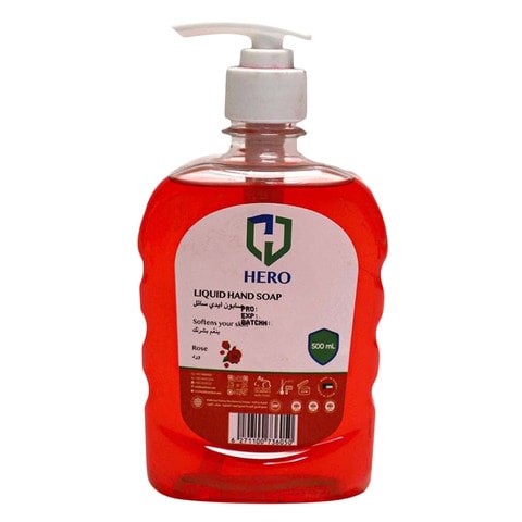 Buy Hero Rose Liquid Hand Soap 500ml in Kuwait