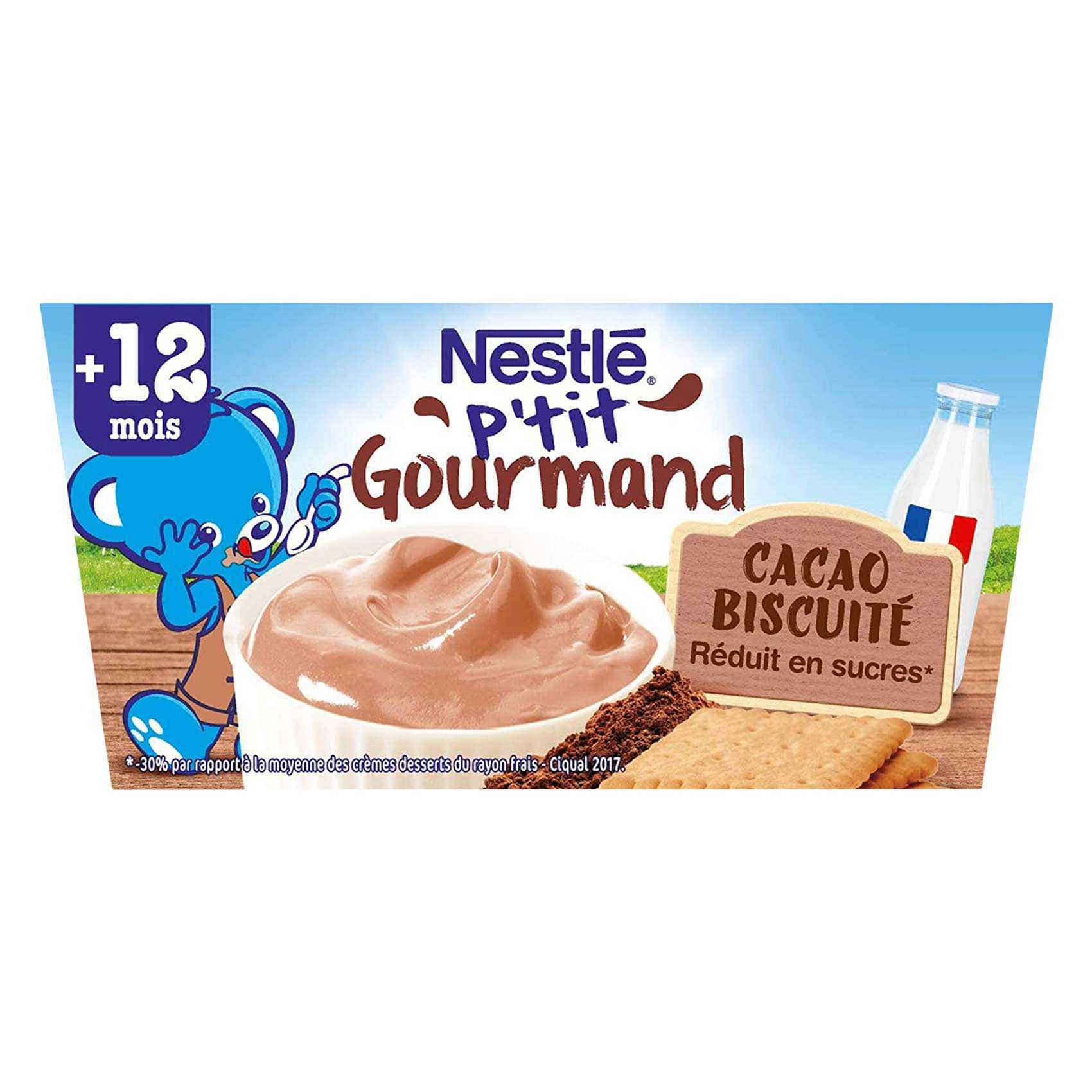 Buy Nestle Bebe P Tit Gourmand Choco Biscuity Milk Dessert 100g X4 Online Shop Baby Products On Carrefour Uae