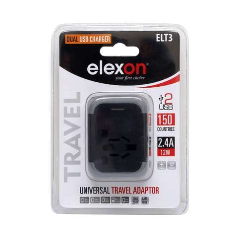 Elexon Universal Travel Adaptor With 2 USB