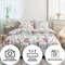 LUNA HOME King size 6 pieces Bedding Set without filler, Light Green Color Floral Design