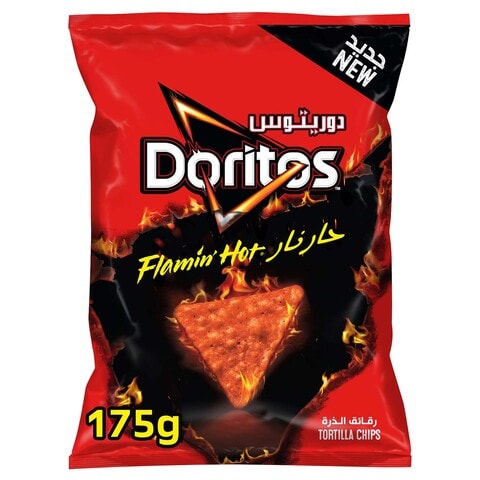 Buy Doritos Flaming Hot Tortilla Chips, 175g in Saudi Arabia
