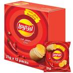 Buy Lay’s Chili Potato Chips, 21g x 12 in Saudi Arabia