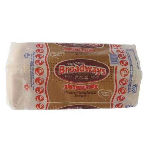 Buy Broadway Brown Sliced Sandwich Bread 600g