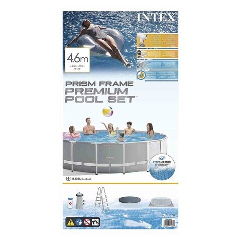 Intex Swimming Pool Set Grey 457x122cm