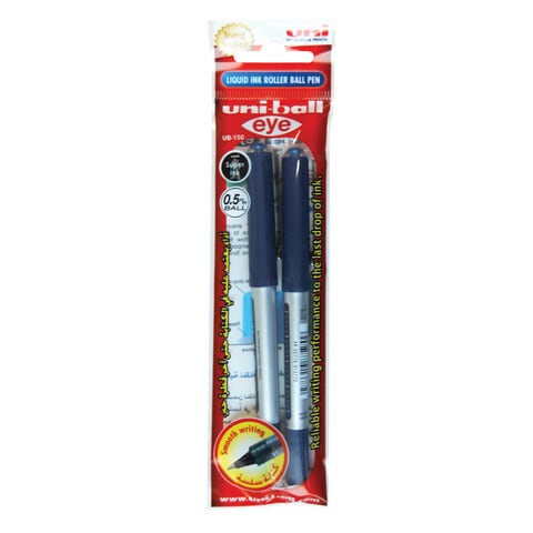Uni-ball Eye Micro Rollerball Pen Blue 0.5mm 2 PCS