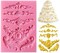 Generic Diy 3D Sculpted Flower Royal Lace Baroque Scroll Silicone Mold Fondant Mold Cupcake Cake Decoration Tool Silicone Sculpted Flower Lace Mould 3D Cake Mold