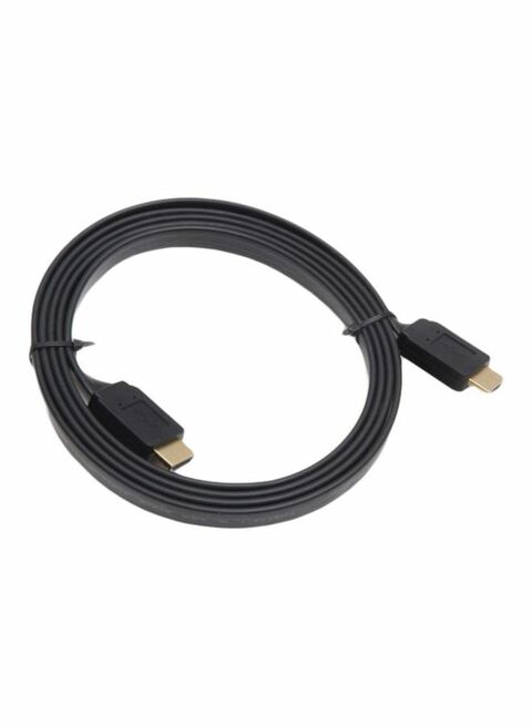 HDMI To HDMI Flat Cable Black 3 meter