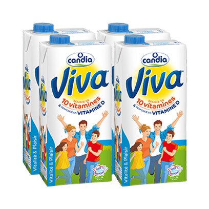 Buy Candia Viva Uht Demi Ecreme 1l X4 Online Shop Fresh Food On Carrefour Lebanon