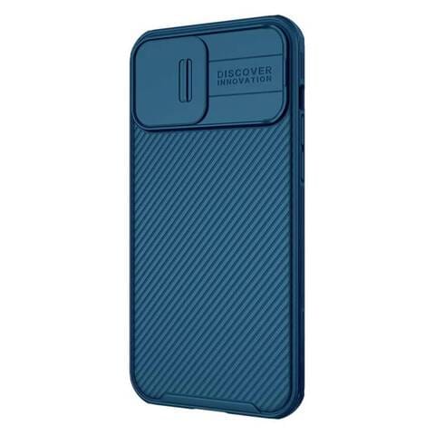 Apple Iphone 12 Pro Max Blue CamSheild Case Cover With Slide Camera Protection