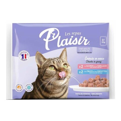 Pâté pour chat stérilisé au cabillaud 100g - LES REPAS PLAISIR