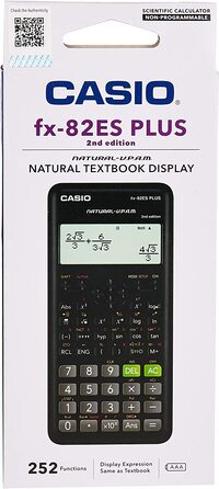 Casio Fx82Es Plus, Black Display Scientific Calculator With 252 Functions