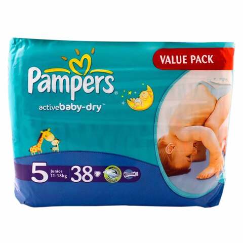 Buy Pampers Baby Dry Diapers Value Pack Junior Size 5 38 Count 11-18 KG  Online - Shop Baby Products on Carrefour Lebanon