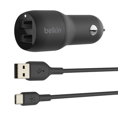 Belkin Car Charger W Usb Cable Black
