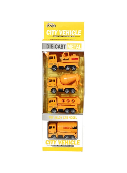 Rahalife 4 Pcs Mini Car Toys Set, Diecast Engineering Construction Vehicles Truck, Kids Birthday Gifts