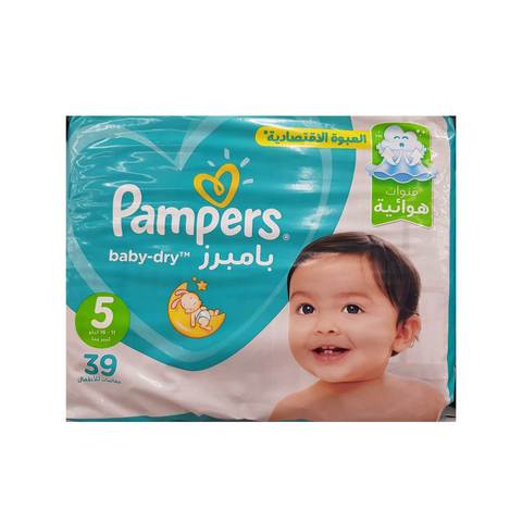 Comprar Pañales Pampers Baby-Dry, Talla 5, 11-15kg - 39Uds