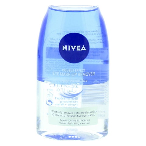 NIVEA Eye Waterproof Makeup Remover, Double Effect Lash Protection, 125ml