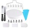 Dorsa Cake Decorating Supplies,21Pcs Cake Decorating Set With Cake Rotating Turntable, Icing Spatulas,Cake Scrappers, Cake Cutter, Piping Nozzles,Pastry Bag,Piping Tip Couplers, White, B07Mx8D33K