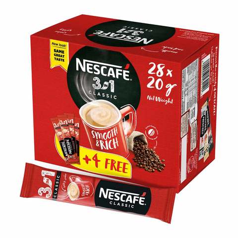 Nescafe 3In1 Classic Instant Coffee 20gX 24 Sticks