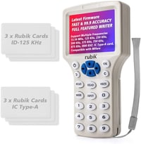 Rubik RFID Card Copier Reader Writer Duplicator for IC-Type A, ID-125Khz, HID-125Khz, Mifare 13.56Mhz (Device Bundle)