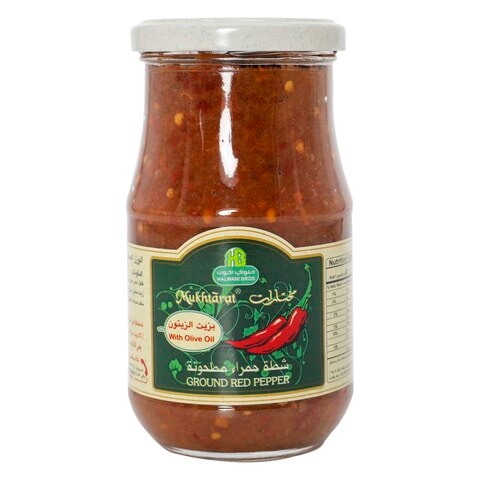 Halwani Bros Mukhtarat Ground Red Pepper With Olive Oil 375g